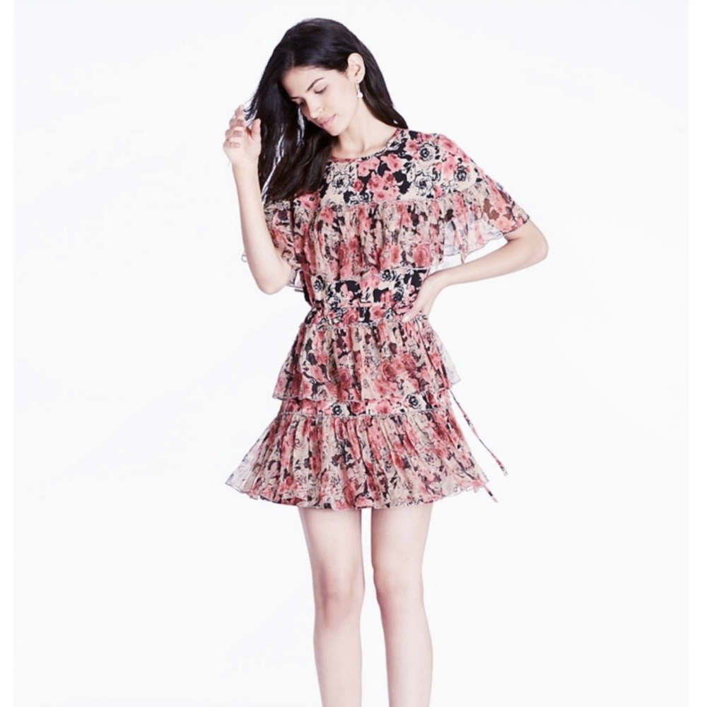 Lucky Brand - Boho Ruffle Rose Dress - Picture 2 of 9